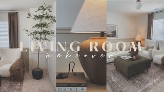 Living Room Makeover amp Early Fall Decorate With Me 2023  DIY Tree amp Designer Lamp  Thrift Flips [upl. by Graf344]