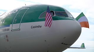 Aer Lingus Cockpit Video  Dublin to Seattle  Inaugural SEA Flight [upl. by Kehoe557]