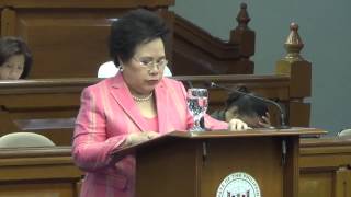 Santiago hits pork barrel ‘savings’ definition in 2015 budget [upl. by Refinneg835]