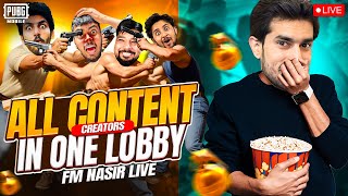 Lets Play Content Creater Tournament  FM NASIR IS LIVE  PUBG MOBILE [upl. by Haliled]