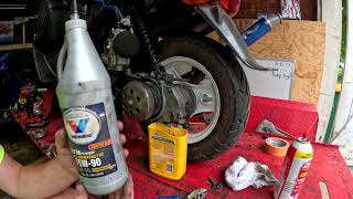 honda elite project af16 gear oil change [upl. by Maillil815]