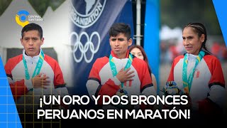 DESDE CHILE tres medallas PERUANAS en la MARATÓN de los JUEGOS PANAMERICANOS  CENTRAL SANTIAGO 🌎🏃 [upl. by Ettelohcin]