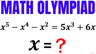 Learn how to solve Quintic Equation x5x4x25x36x quickly  Math Olympiad Training [upl. by Kinelski397]