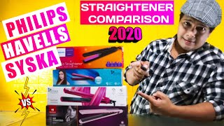 PHILIPS vs HAVELLS vs SYSKA HAIR STRAIGHTENER UNBOXING REVIEW amp COMPARISON 2020  By Soumens Tech [upl. by Talanian91]