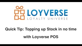 Topping up stock in no time with Loyverse FREE POS [upl. by Ottinger]