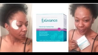 SKIN CARE  DEMOREVIEW Exuviance Intensive Eye Treatment Pads [upl. by Hardwick398]