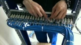 Punching down 24 port cat6 patch panel [upl. by Donn]