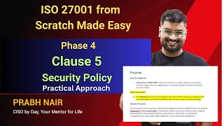 How to Write a Security Policy Compliant with ISO 270012022 Clause 5  StepbyStep Guide [upl. by Mickelson]