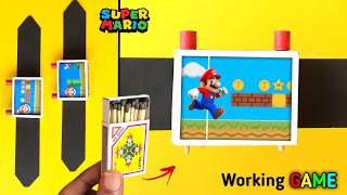 Paper Gaming Watch  Super Mario  how to make super Mario game from paper  Easy matchbox toy [upl. by Corrie]