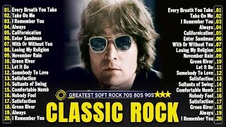 Best Classic Rock Songs 70s 80s 90s  Queen Guns N Roses ACDC Nirvana U2 Pink Floyd Bon Jovi [upl. by Naujak777]