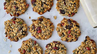 The HEALTHIEST Breakfast Cookies SugarFree Vegan GlutenFree [upl. by Hoem545]