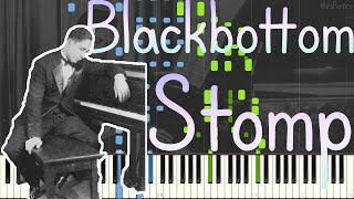 Jelly Roll Morton  Black Bottom Stomp 1926 Fast Solo Classic Jazz Piano Synthesia [upl. by Gaspar859]