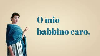 Maria Callas  O mio Babbino Caro Lyric Video [upl. by Suirtemid659]