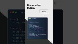 ✨ Elevate Your Design Neumorphic Button with HTML amp CSS 💻🎨 [upl. by Haldan]