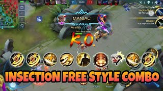 Chou Freestyles  iNSECTION FREESTYLE COMBO 🔥  CHOU MONTAGE 8  MLBB [upl. by Danila163]