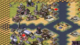 Satisfying Red Alert 2 Gameplay on Funny Big Map x4 online multiplayer [upl. by Rdnaskela]