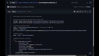 Connect your Azure SQLdb to your Azure Databricks Notebook [upl. by Ydarg]
