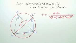 Der Umkreisradius eines Dreiecks 5 Wir berechnen r  Mathematik  Geometrie [upl. by Htebasile]