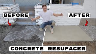 How To Fix  Resurface Damaged Concrete Sidewalk  DIY [upl. by Dlonyer]