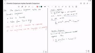 Chowlas conjecture implies Sarnaks conjecture 05 the probabilistic idea [upl. by Koslo]