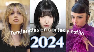 TENDENCIAS EN CORTES Y ESTILOS 2024 🔥 CABELLO [upl. by Otrebogir175]