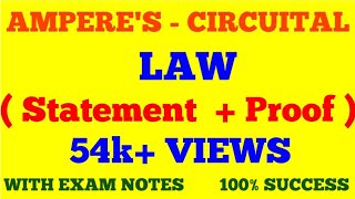 AMPERES CIRCUITAL LAW  WITH EXAM NOTES [upl. by Hertz]