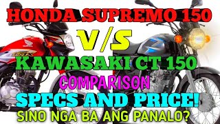 Honda supremo 150 versus Kawasaki bajaj ct 150 Comparison specs and price [upl. by Llenart319]