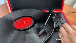 Unboxing and review of vinyl disks record player Prixton VC 400 in Red color I Price and sound I My [upl. by Allistir]