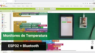 Monitoreo de temperatura y humedad con ESP32 y App Inventor Bluetooth [upl. by Akirdnwahs]