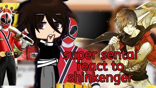 super sentai react to each othershinkengershortpower rangers samurai [upl. by Puiia]