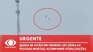 PLANTÃO BAND JORNALISMO  QUEDA DE AVIÃO EM VINHEDO [upl. by Katine253]