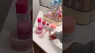 PINK SKINCARE ROUTINE 🩷✨ aesthetic skincare asmr asmrsounds preppy [upl. by Dukie892]