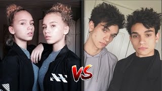 Lucas And Marcus Vs Lisa and Lena  dobretwins Vs lisaandlena Battle Musers [upl. by Lori]