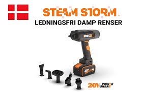 Worx WX 770 LEDNINGSFRI DAMP RENSER DA [upl. by Aneram497]