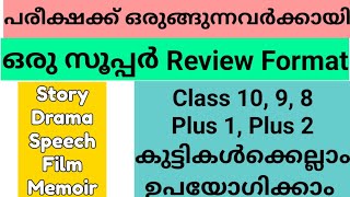 Review format  SSLC  Class 9 Plus 1  Plus 2  High School English [upl. by Lesna788]