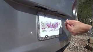 How to remove a Bling License Plate Frame from wwwSassyAutoFramescom [upl. by Llesram]