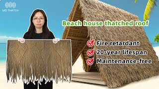 Environmental friendly Synthetic roofing thatch  MG THATCH [upl. by Chimene]