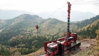 Skyline Wiche  Mobile Tower Yarder  Cableway Extraction  Logging in Austria  ENGLISH LANGUAGE [upl. by Tawsha]