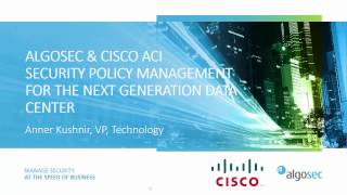 Cisco ACI and AlgoSec Integration Overview and Demo [upl. by Lledraw]