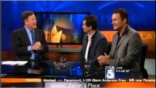 Julian McMahon amp Dylan Walsh KTLA Interview [upl. by Etnor800]