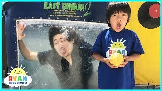 DUNK TANK CHALLENGE EXTREME PARENT VS KID Family Fun Activities with Ryan ToysReview [upl. by Gaves]