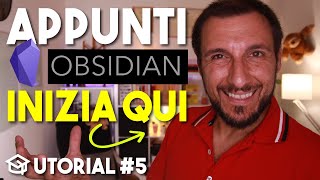 Metodo per Prendere Appunti e Note al PC Tutorial Obsidian Italiano [upl. by Hashimoto680]