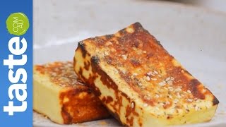 How to grill haloumi on the BBQ  tastecomau [upl. by Arnst]