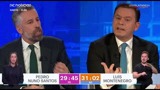 Debate  PS vs AD  Pedro Nuno Santos PS vs Luís Montenegro AD  Legislativas 2024 [upl. by Hubble353]