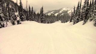 Skiing in Whitefish Montana Big Mountain Russs Street [upl. by Allison409]