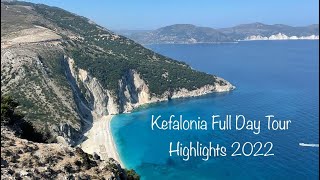 Kefalonia Cephalonia Highlights  Full Day Tour  Best Sites  Greece 2022 [upl. by Wolk]