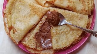 cc eng comment faire une pâte à crêpes sans œufs et sans grumeaux بدون بيض [upl. by Meredithe]