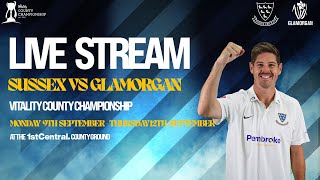 Sussex vs Glamorgan Live🔴  Vitality County Championship  Day One [upl. by Atteuqahc]