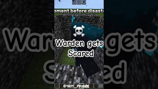 Warden gets scared ☠️  Moment before disaster ☠️ minecraft shorts [upl. by Sadnac151]