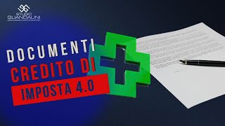 I documenti da ottenereconservare per il credito di imposta 40 [upl. by Airtemad]